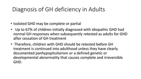 Ppt Growth Hormone Deficiency I N Adults Powerpoint Presentation