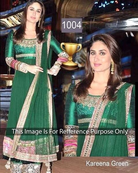 Kareena Kapoor Green Anarkali Suit Product Info Top Silk And Georgette Bottom Santoon