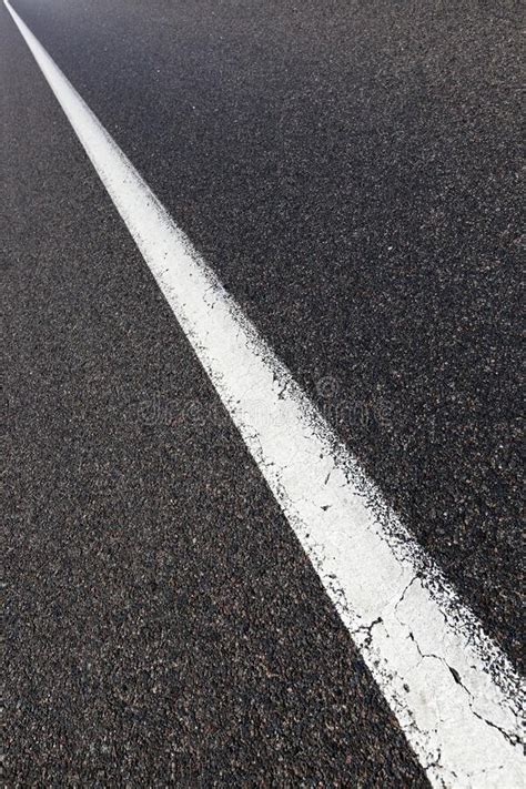 Paved Road With White Road Markings Stock Photo Image Of