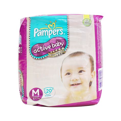 Buy Pampers Active Baby Diapers M 20s Online At Discounted Price