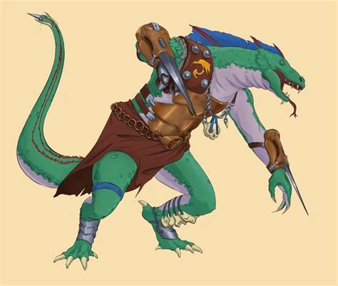 [oc] raggaav lizardfolk fighter characterdrawing character art fantasy character art