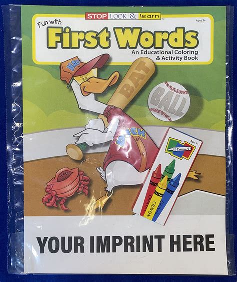 Coloring Set Fun With First Words Coloring Book Fun Pack 0257 Smwolf