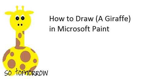In either case, the pencil tool will inherit the opacity of the source color as shown in the extended colors window. so tomorrow: How to Draw (A Giraffe) in Microsoft Paint ...