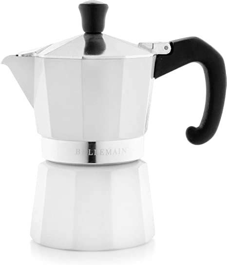 Bellemain Stovetop Espresso Maker Moka Pot White 6 Cup Moka Pot