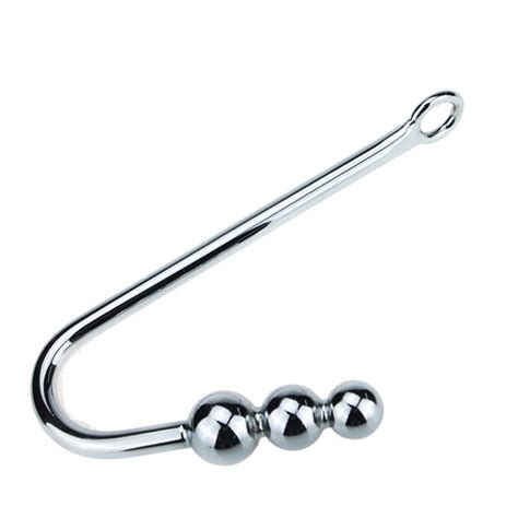 Dia 20 35mm Large Stainless Steel Anal Hook With 3 Ball Metal Anal Plug