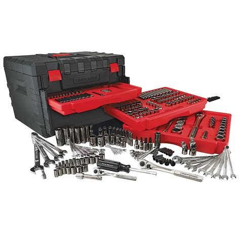 As the name suggests, mechanic tool sets include a wide assortment of tools needed to do automotive or motorcycle repairs or repairs on other common engines. Craftsman 258 piece Mechanics Tool Set with 3 Drawer Case