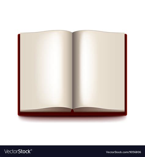 Opened Book Isolated On White Royalty Free Vector Image