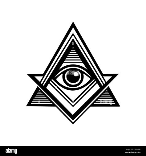 Masonic Symbol Mason Lodge Sign New World Order Stock Vector Image