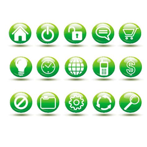 Green Web Button Icons Royalty Free Stock Svg Vector And Clip Art