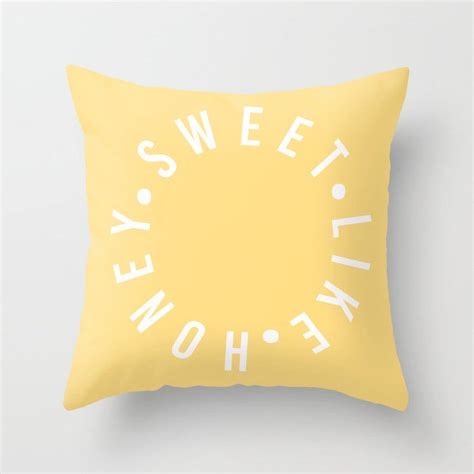 sweet like honey couch throw pillow by typutopia cover 16 x 16 with pillow insert indoor