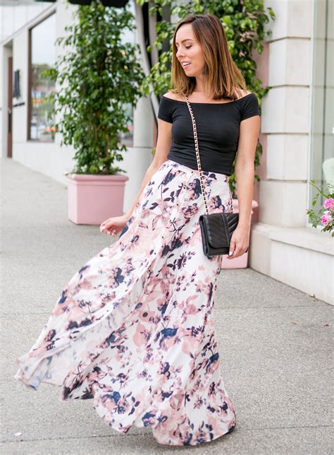 Floral Maxi Skirt Outfits