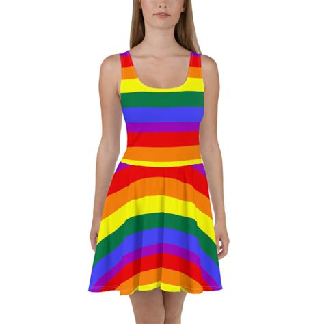 Rainbow Dress Women Pride Clothing Pride Gay Pride Lesbian Etsy