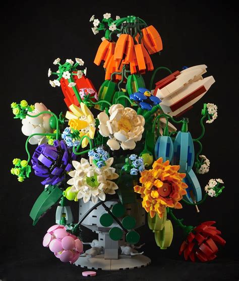 Still Life With Flowers New Version 2 Lego Flower Lego Craft Cool