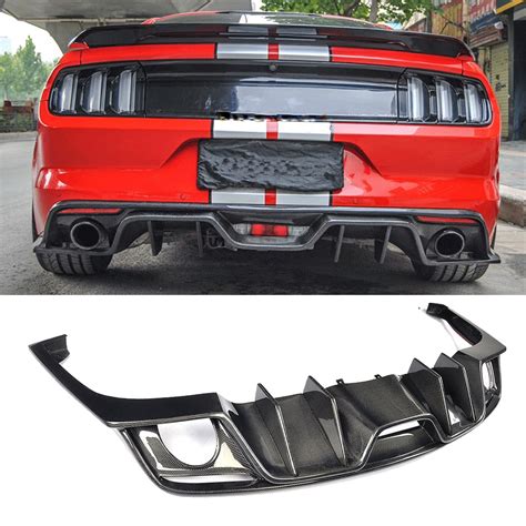 Carbon Fiber Racing Rear Diffuser Lip Style For Ford Mustang