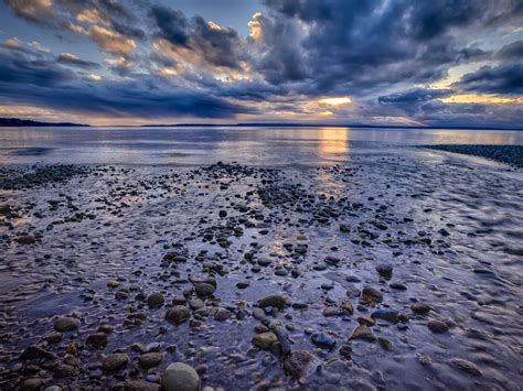 Ocean Rocks Stones Clouds Landscape Sky Beaches Reflection Ocean Sea