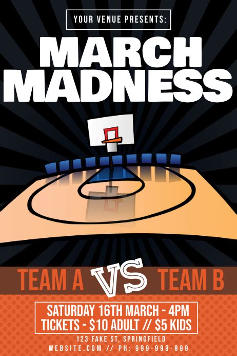 March Madness Poster Template Postermywall