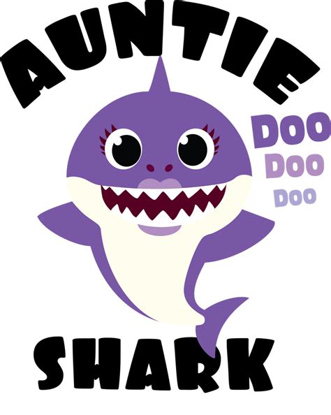 Uncle Shark Auntie Shark Doo Doo Doo Svg Png Dxf Eps Digital