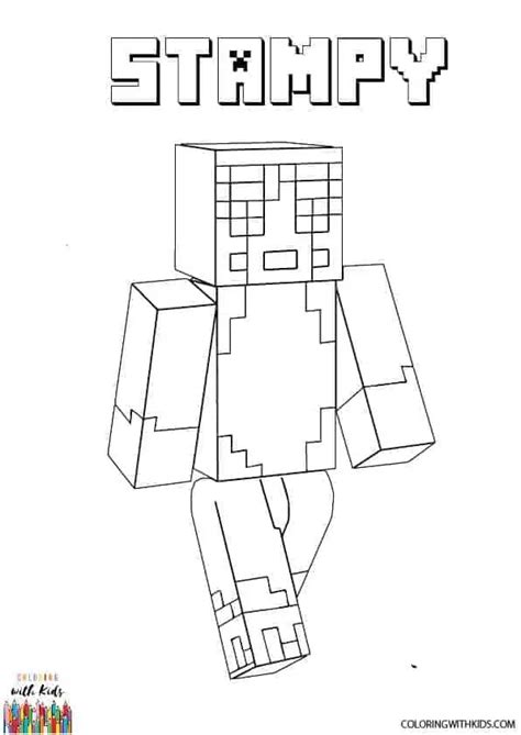 Minecraft Stampy Cat Coloring Pages