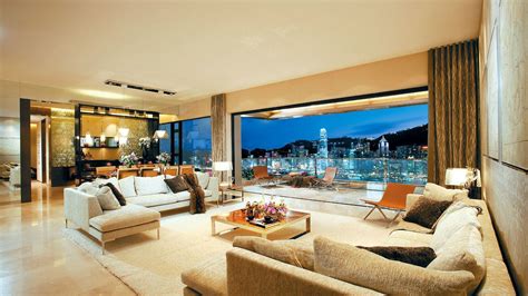 Luxurious Living Room With Quite The View 1920 × 1080 Luxury Living