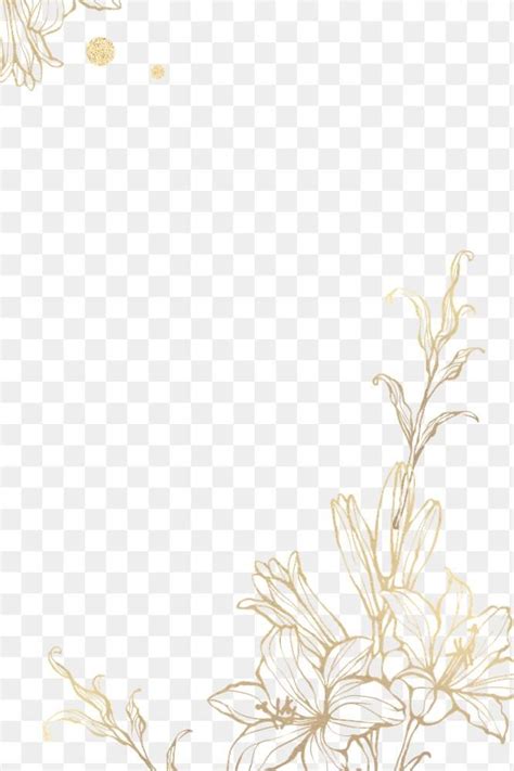 premium png  gold floral outline  marble