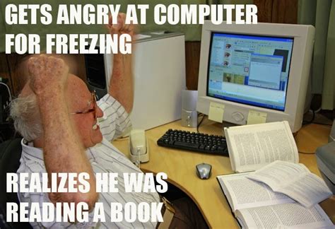 Funny Meme Mories Elderly Man Struggles With His Computer