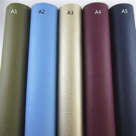 30cm X 134cm Pu Artificial Leather Lychee Synthetic Leather Fabric