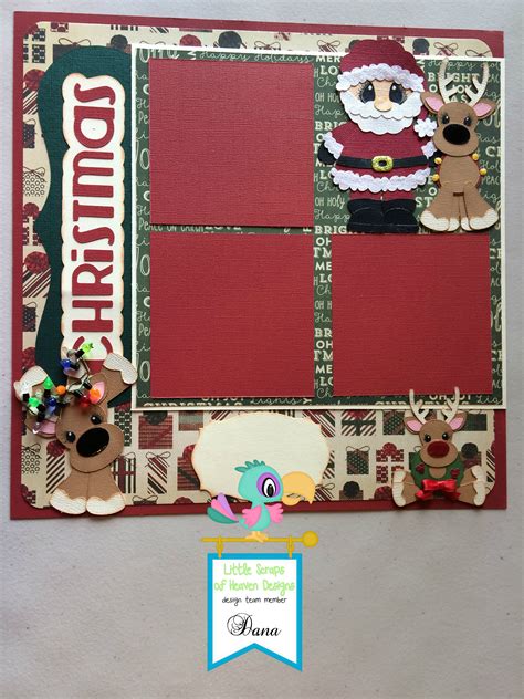 little scraps of heaven designs layout using the file santa and reindeer scrapbook pages