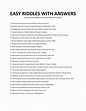 25 Easy Riddles With Answers - See A Really Fun List of Questions (2022)