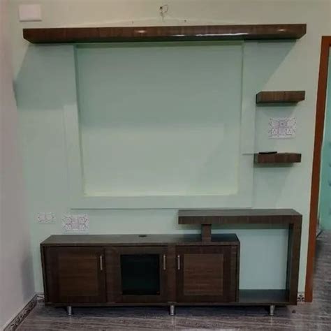Brown Wooden Modular Pvc Wall Tv Unit For Home At Rs 200square Feet