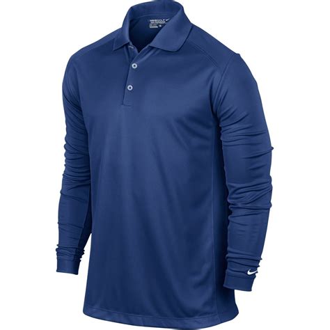 Nike Golf 2015 Victory Polo Dri Fit Mens Long Sleeve Golf Polo Shirt Ebay