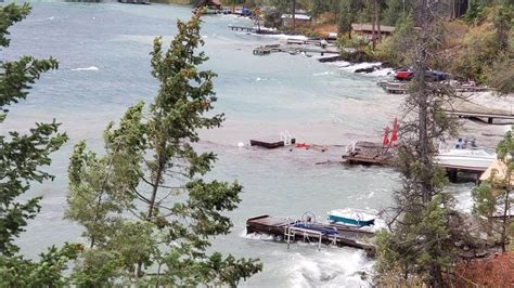 Flathead Lake Sees Destroyed Docks Downed Power Lines After Storm Keci