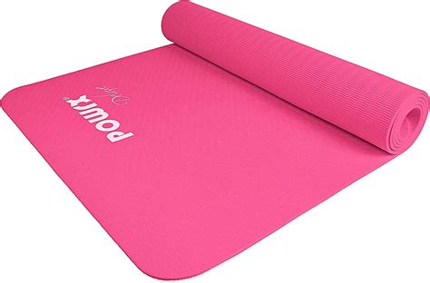 Powrx Yoga Mat Tpe With Bag Excersize Mat For Workout Non Slip Large