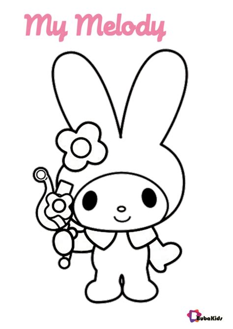 Cute My Melody Coloring Page Coloring Pages Cartoon Coloring Pages