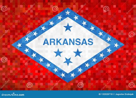 Abstract Grunge Mosaic Flag Of Arkansas Stock Vector Illustration Of Mixed Strong