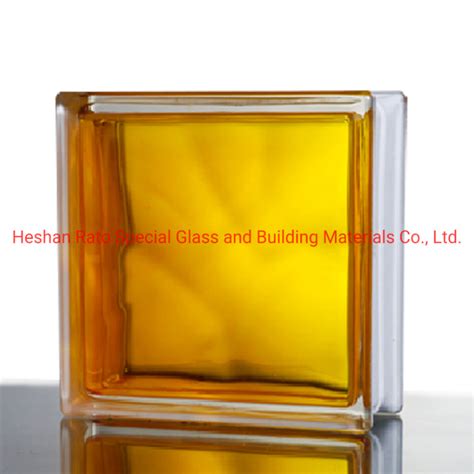 Colored Glass Block Crystal Glass Bricks Hollow Glass Blocks China 190x190x80mm Glass Block