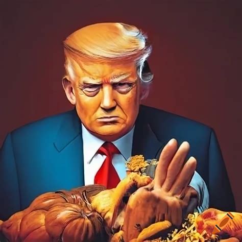 satirical image featuring donald trump on thanksgiving on craiyon