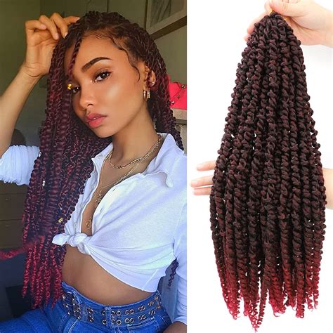Buy 8 Packs Passion Twist Hair 18 Inch Pre Twisted Passion Twist Crochet Hair For Black Women