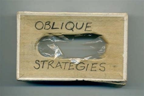 Behold The Original Deck Of Oblique Strategies Cards Handwritten By