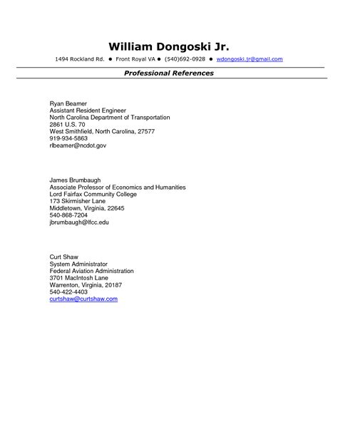 References In Resume Format: | Resume references, Reference page for resume, Job reference