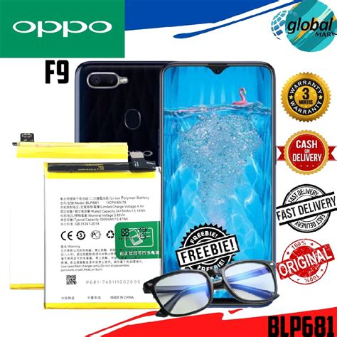 Oppo F9 Battery Original Model Blp681 Capacity 3500mah With Free Anti