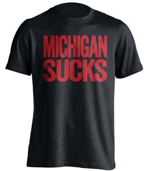 Michigan Sucks Ohio State Buckeyes Shirt Text Ver Beef Shirts