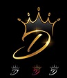 Golden Monogram Crown Initial Letter D 3107213 Vector Art at Vecteezy