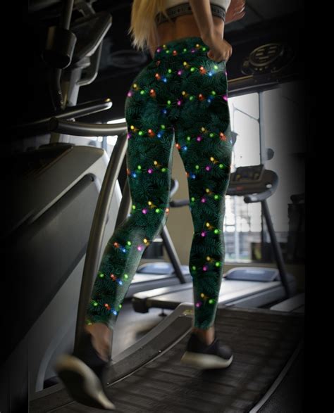 Christmas Tree Lights Yoga Leggings Sporty Chimp Legging Workout Gear And More