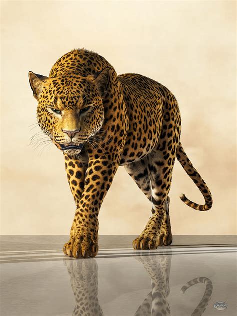 Leopard Digital Art By Daniel Eskridge Fine Art America