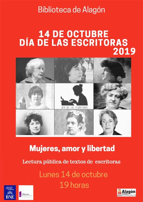 Dia 14 De Octubre Dia De Las Escritoras 2019 Ayuntamiento De Alagón