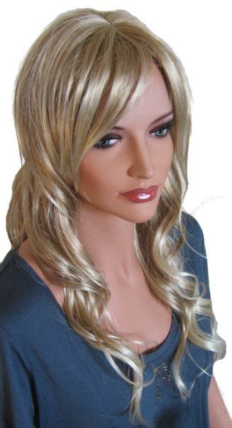 womans wig bl007 cinnamon blond tipped with lite swedish blond 60 cm women wigs