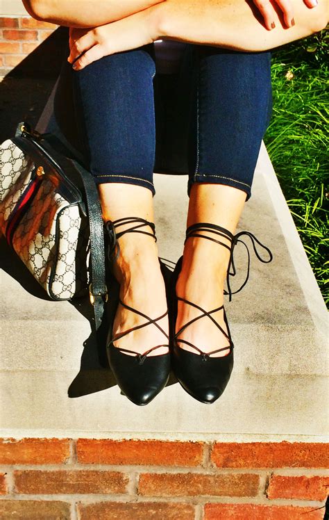 Diy Lace Up Ballet Flats Haute Homebody