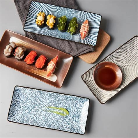 9 8 Inch Japanese Style Dinner Plate Ceramic Sushi Plate Fish Dinner