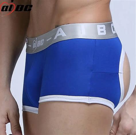 Buy Aibc Brand Gay Boxers Underwear Backless Men Boxer Shorts Penis Pouch