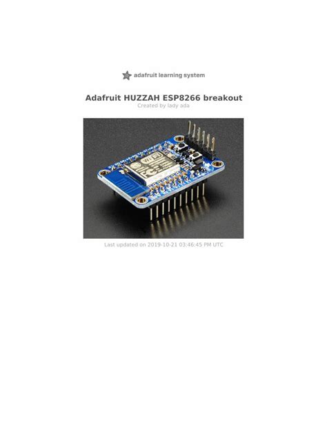 Pdf Adafruit Huzzah Esp Breakout Mouser Electronics Pinouts Hot Sex